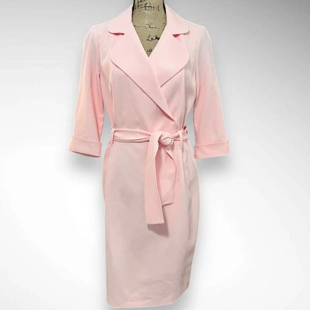 BLACK HALO Petal Pink Lucinda‎ Belted Sheath Dress Size 10 | NWT